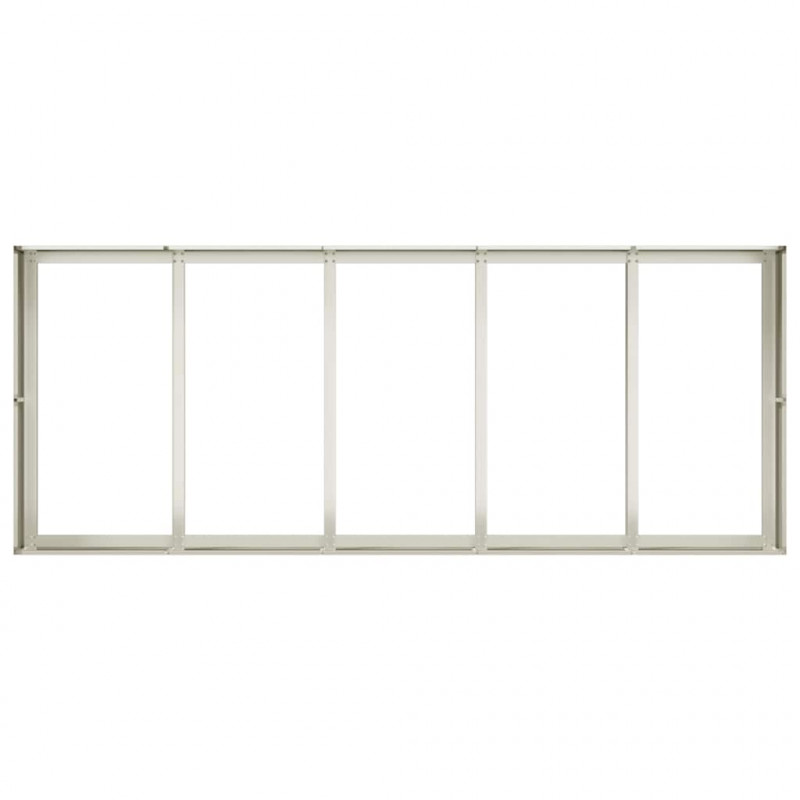 Doniczka Biała 200x80x40 cm Stal