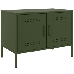 Szafka pod telewizor, oliwkowa, 68x39x50,5 cm, stalowa