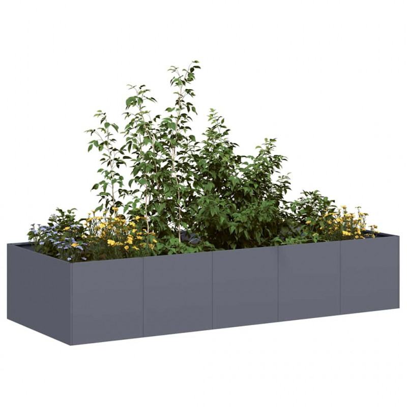 Doniczka Antracyt 200x80x40 cm Stal