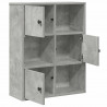 Regał, szarość betonu, 60x24x76,5 cm, materiał drewnopochodny
