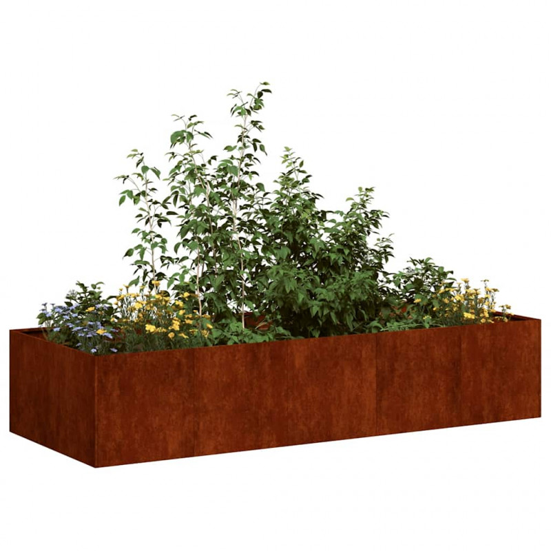 Doniczka Rusty 200x80x40 cm Stal nierdzewna