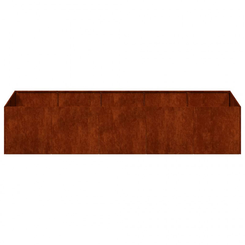Doniczka Rusty 200x80x40 cm Stal nierdzewna