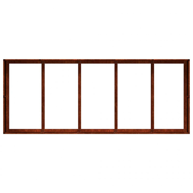 Doniczka Rusty 200x80x40 cm Stal nierdzewna