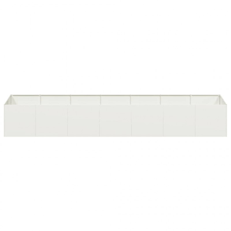 Doniczka Biała 280x80x40 cm Stal