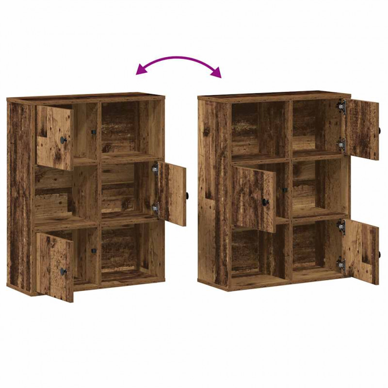 Regał, stare drewno, 60x24x76,5 cm, materiał drewnopochodny