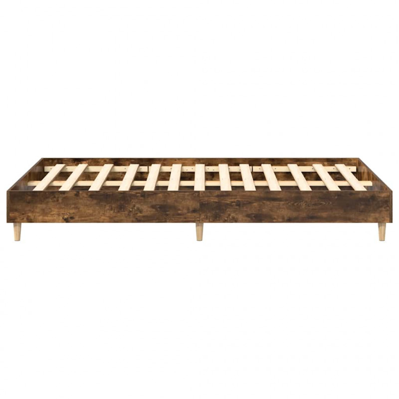 Rama łóżka bez materaca dąb wędzony 120x190 cm drewno klejone