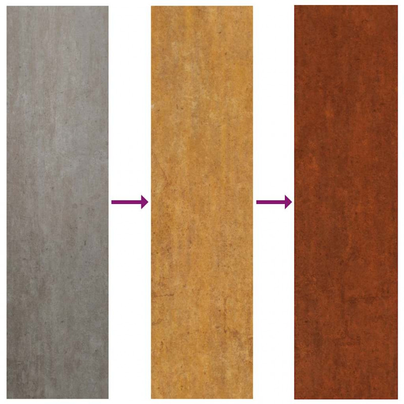 Doniczka Rusty 280x80x40 cm Stal nierdzewna