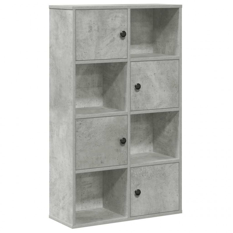 Regał, szarość betonu, 60x24x101,5 cm, materiał drewnopochodny