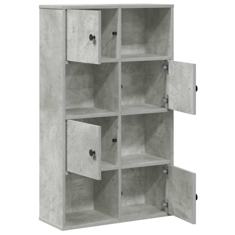 Regał, szarość betonu, 60x24x101,5 cm, materiał drewnopochodny