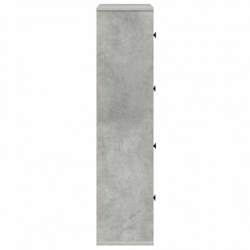 Regał, szarość betonu, 60x24x101,5 cm, materiał drewnopochodny