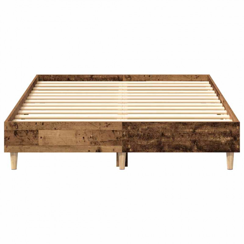 Rama łóżka bez materaca Stare drewno 120x190 cm Drewno klejone