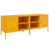 Szafki pod telewizor, 2 szt., musztardowe, 68x39x50,5 cm, stal