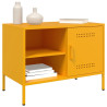 Szafki pod telewizor, 2 szt., musztardowe, 68x39x50,5 cm, stal