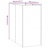 Doniczka 40x80x80 cm Stal nierdzewna