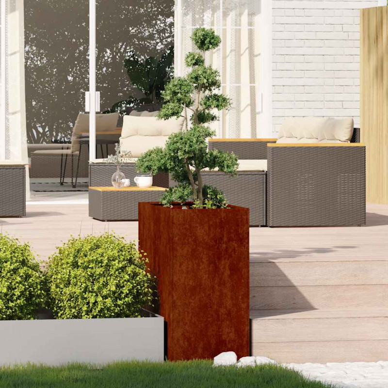 Doniczka Rusty 40x80x80 cm Stal nierdzewna