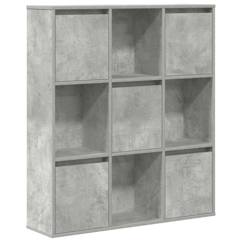 Regał, szarość betonu, 89x24x101,5 cm, materiał drewnopochodny