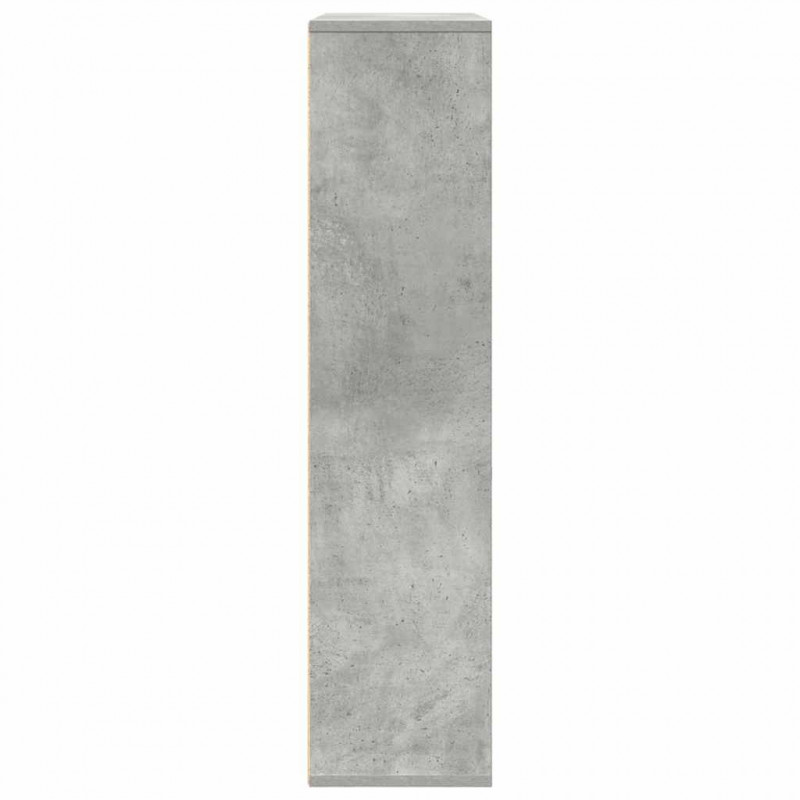 Regał, szarość betonu, 89x24x101,5 cm, materiał drewnopochodny