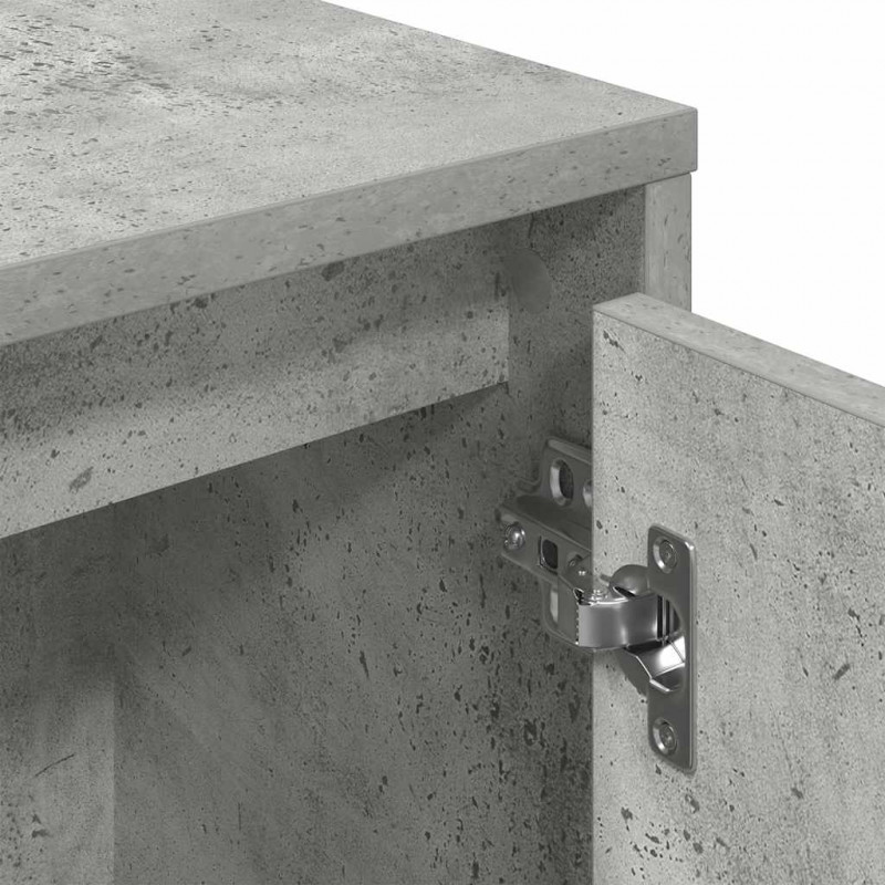 Regał, szarość betonu, 89x24x101,5 cm, materiał drewnopochodny