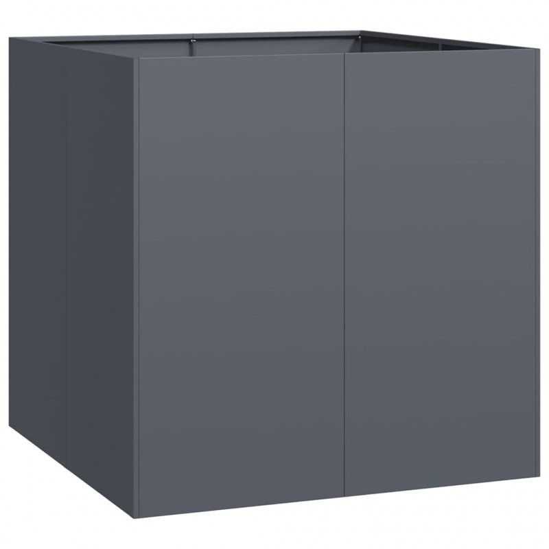 Doniczka Antracyt 80x80x80 cm Stal