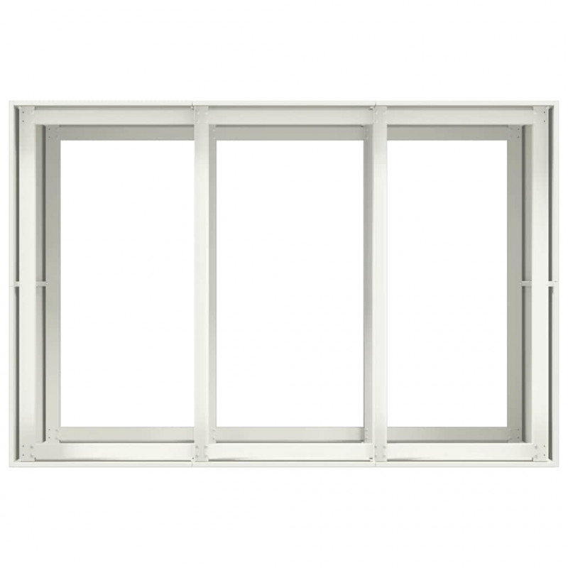 Doniczka Biała 120x80x80 cm Stal