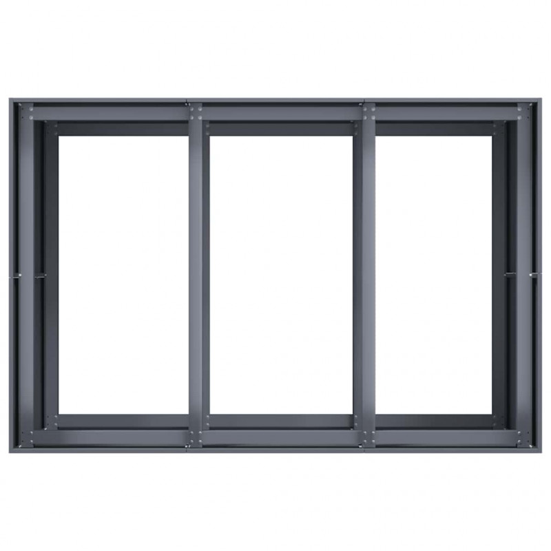 Doniczka Antracyt 120x80x80 cm Stal