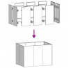 Doniczka Antracyt 120x80x80 cm Stal
