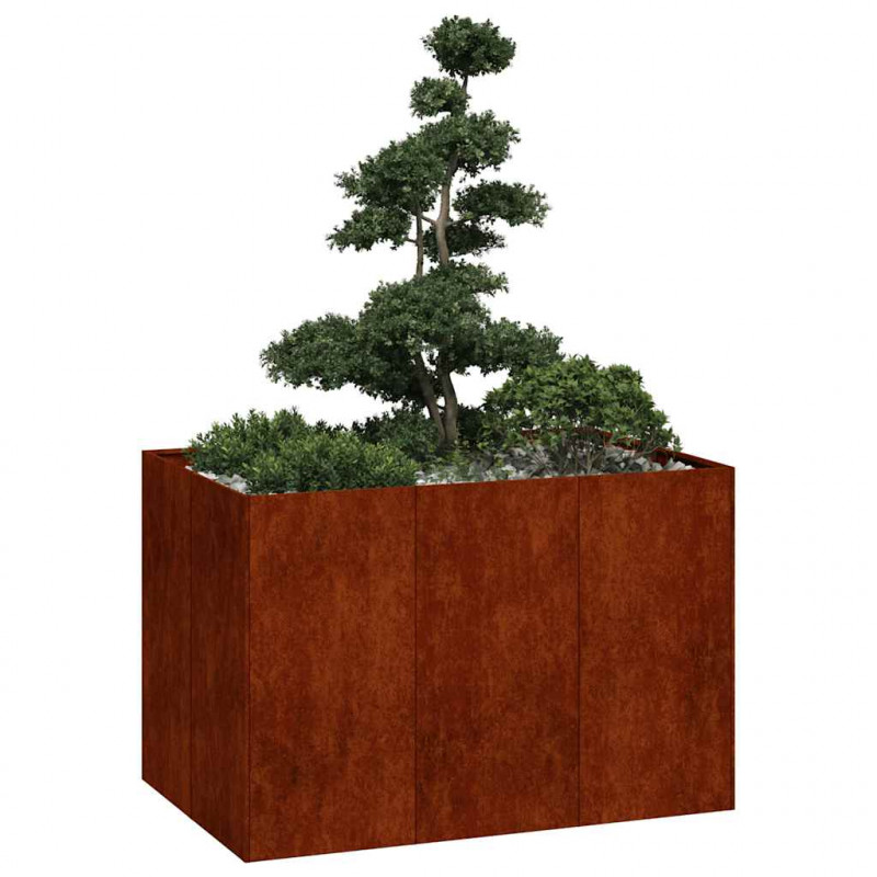 Doniczka Rusty 120x80x80 cm Stal nierdzewna