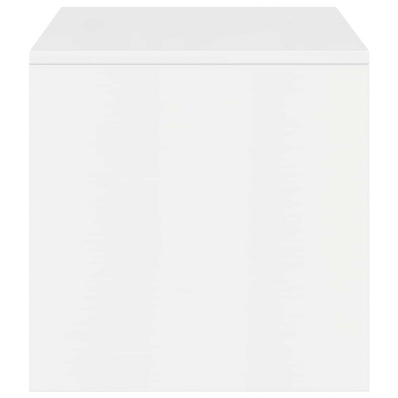 Szafka pod TV, biała, wysoki połysk, 100x40x40cm, płyta wiórowa