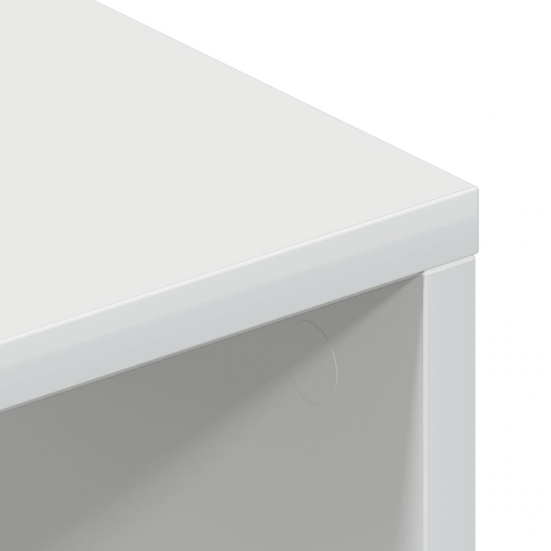 Szafka pod TV, biała, wysoki połysk, 100x40x40cm, płyta wiórowa