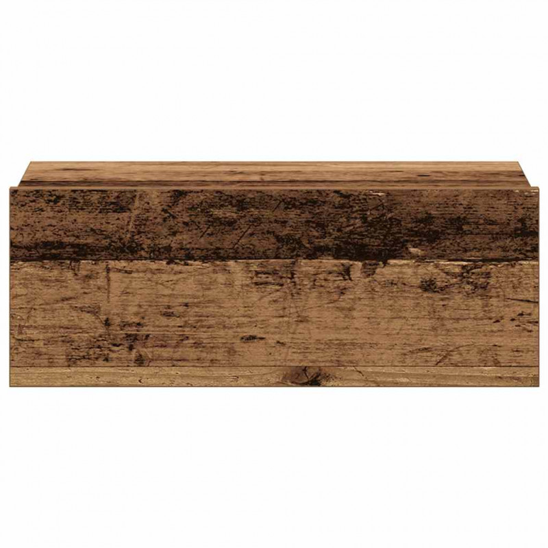 Pływająca szafka nocna Stare drewno 40x32x15 cm Drewno klejone