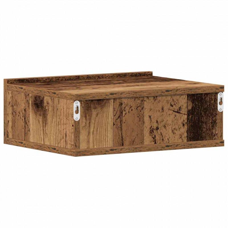 Pływająca szafka nocna Stare drewno 40x32x15 cm Drewno klejone