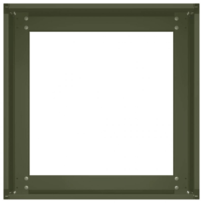 Doniczka Oliwkowo-zielona 40x40x30 cm Stal