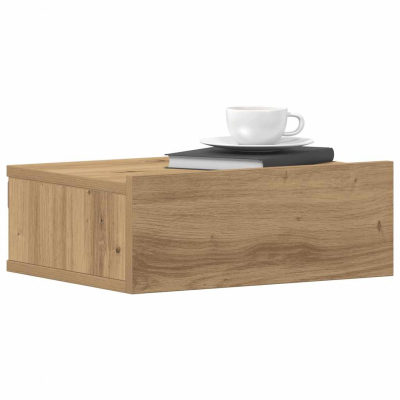 Pływająca szafka nocna Artisan Oak 40x32x15 cm Drewno klejone