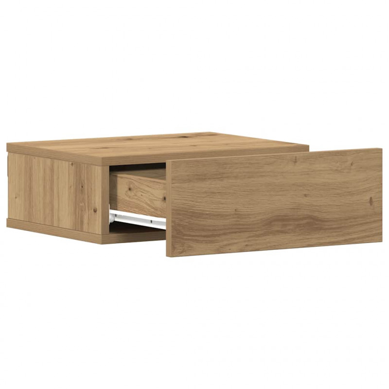 Pływająca szafka nocna Artisan Oak 40x32x15 cm Drewno klejone
