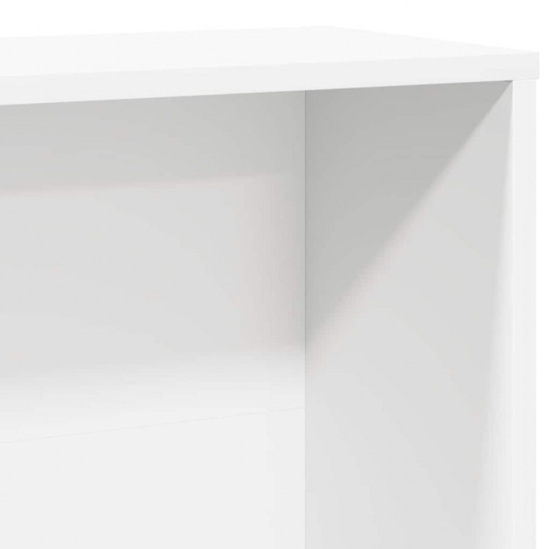 Regał na książki, biała, 60x24x120 cm