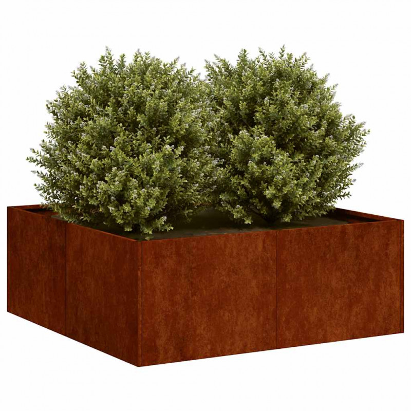 Doniczka Rusty 80x80x30 cm Stal nierdzewna
