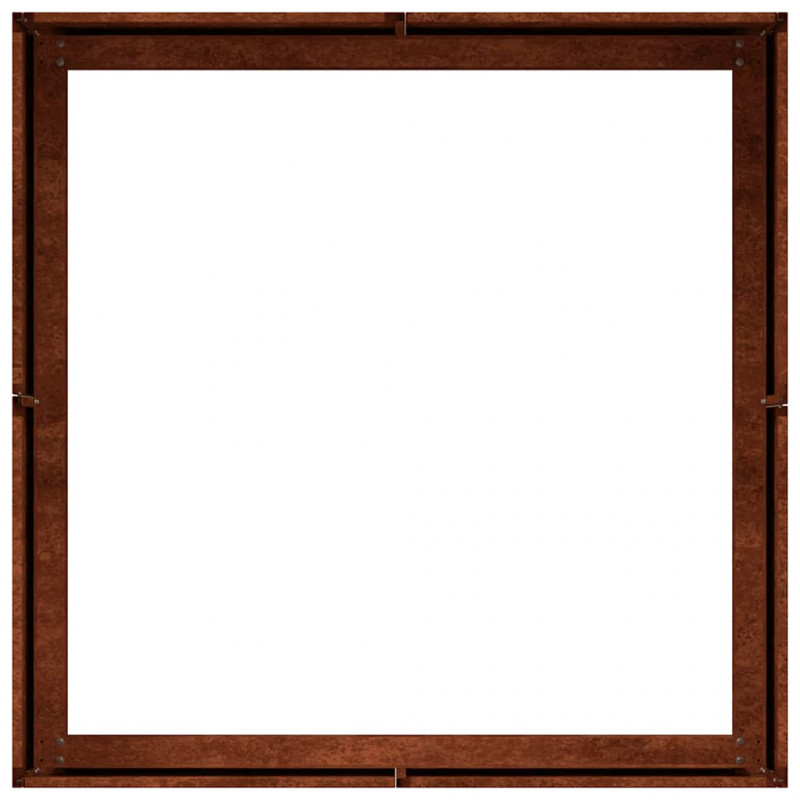 Doniczka Rusty 80x80x30 cm Stal nierdzewna