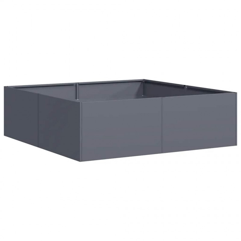 Doniczka Antracyt 100x100x30 cm Stal