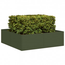 Doniczka Oliwkowo-zielona 100x100x30 cm Stal