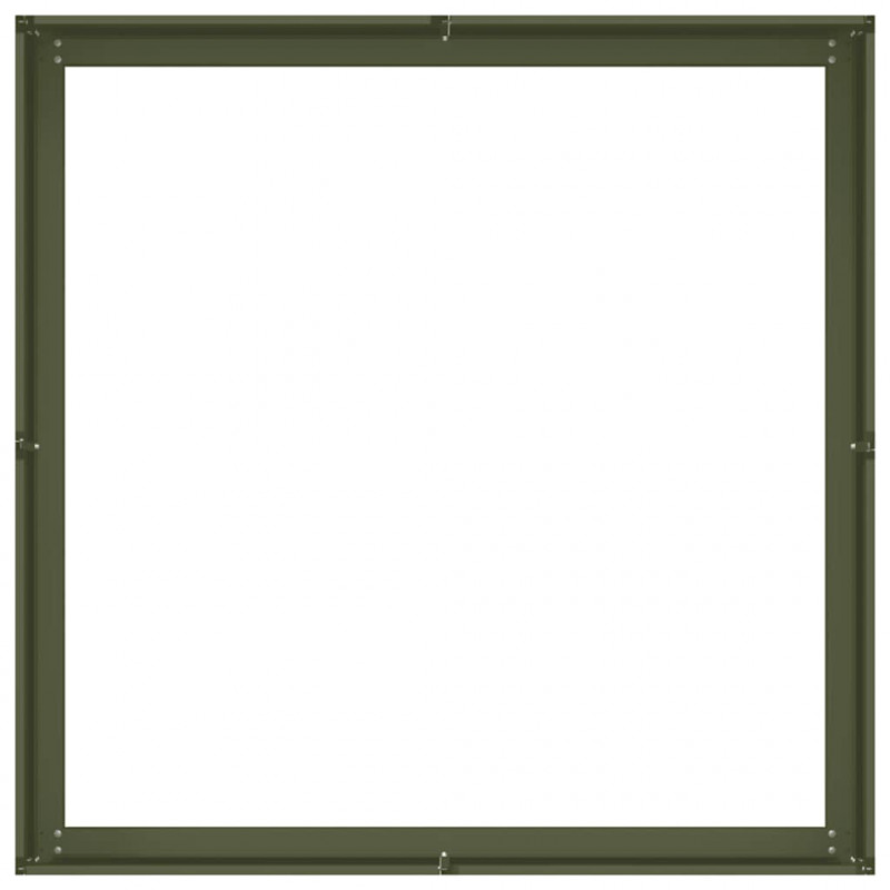 Doniczka Oliwkowo-zielona 100x100x30 cm Stal