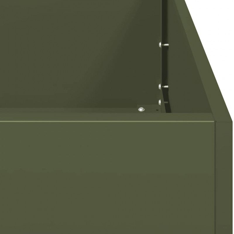 Doniczka Oliwkowo-zielona 100x100x30 cm Stal