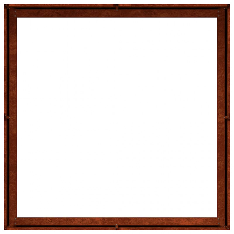 Doniczka Rusty 100x100x30 cm Stal nierdzewna