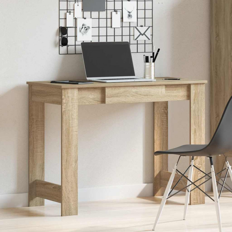 Biurko, kolor dąb sonoma, 100x45x75 cm, materiał drewnopochodny