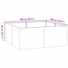 Doniczka Antracyt 100x100x40 cm Stal