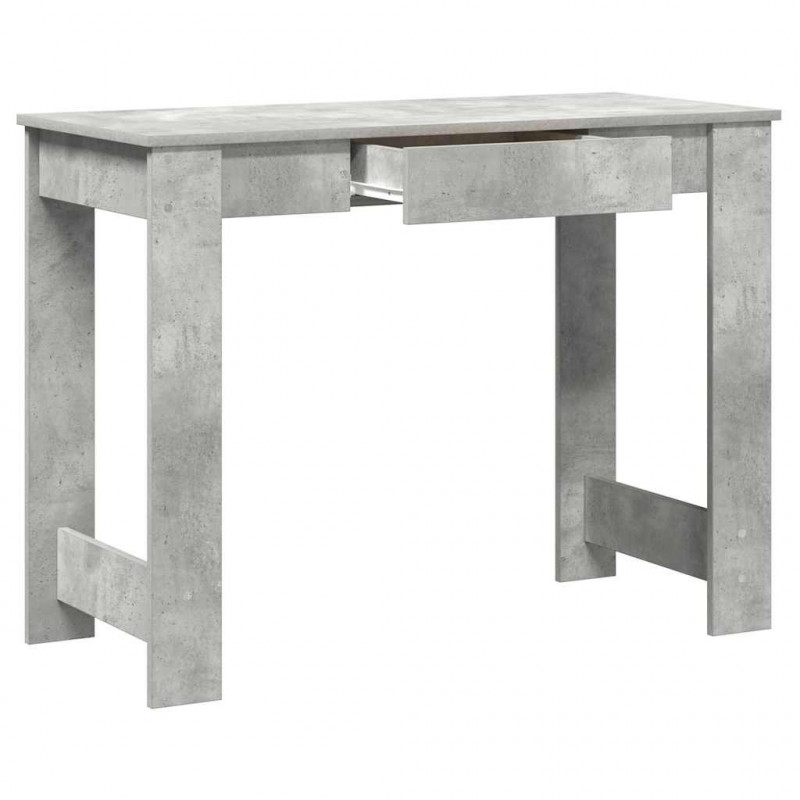 Biurko, szarość betonu, 100x45x75 cm, materiał drewnopochodny