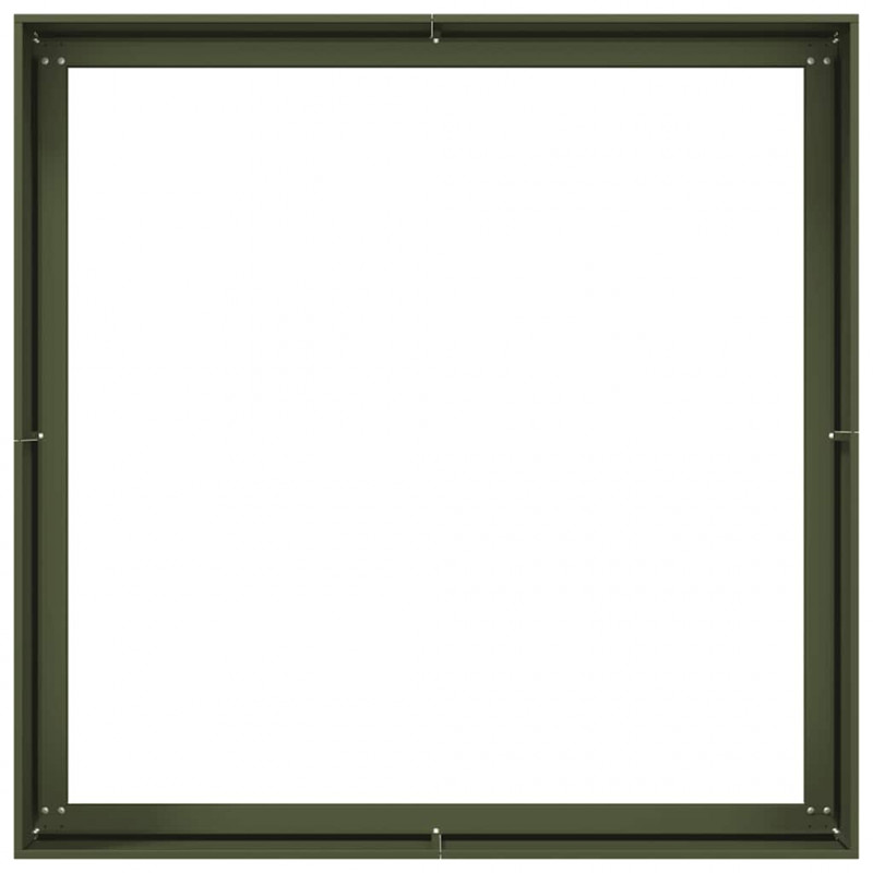 Doniczka Oliwkowo-zielona 100x100x40 cm Stal