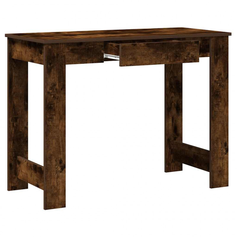 Biurko, przydymiony dąb, 100x45x75 cm, materiał drewnopochodny