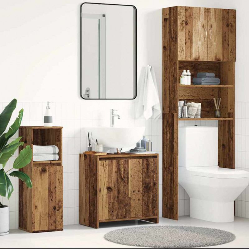 Szafka pod umywalkę, stare drewno, 60x33x60 cm