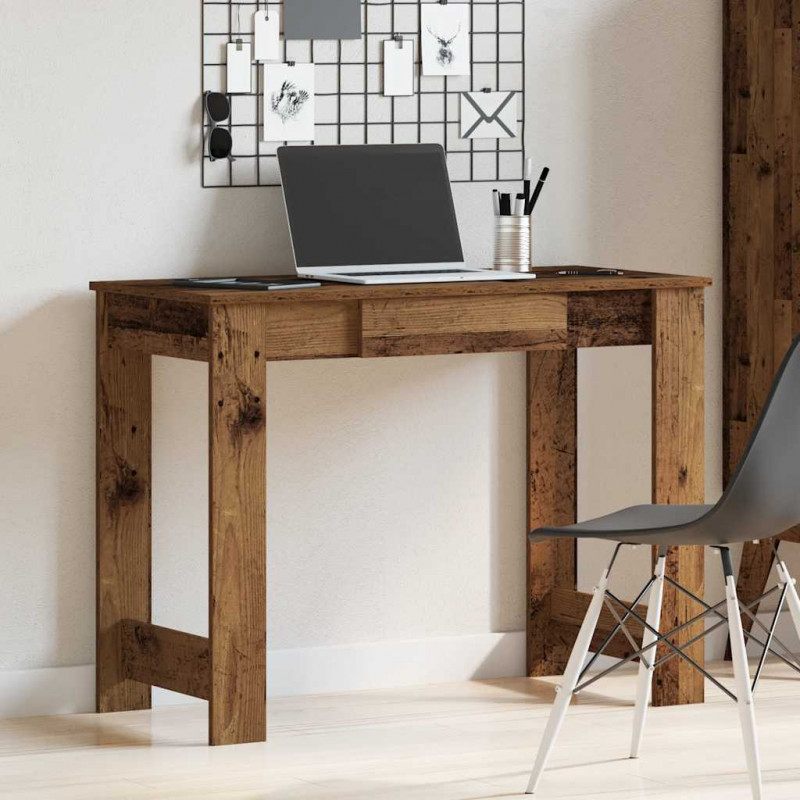 Biurko, stare drewno, 100x45x75 cm, materiał drewnopochodny