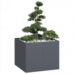 Doniczka Antracyt 100x100x80 cm Stal